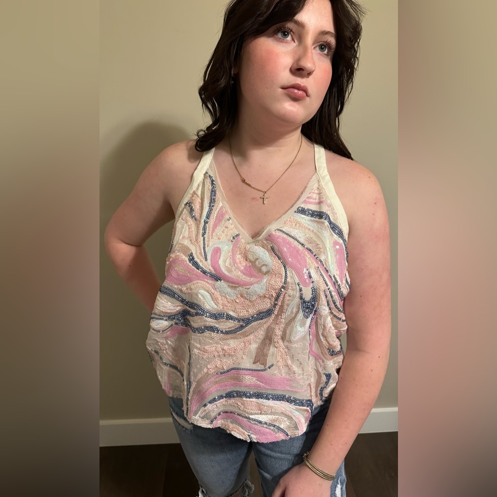 Anthropologie beaded top